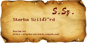 Sterba Szilárd névjegykártya