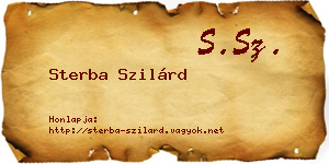 Sterba Szilárd névjegykártya