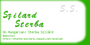 szilard sterba business card