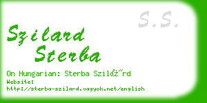 szilard sterba business card